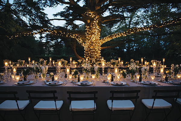 outdoor lighting for wedding Reception Space