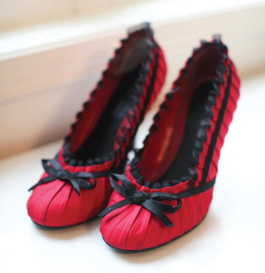 Red and black wedding shoes - Today's Bride
