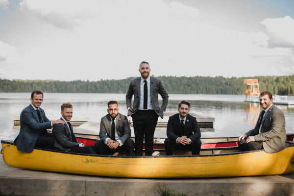 canoe and groom