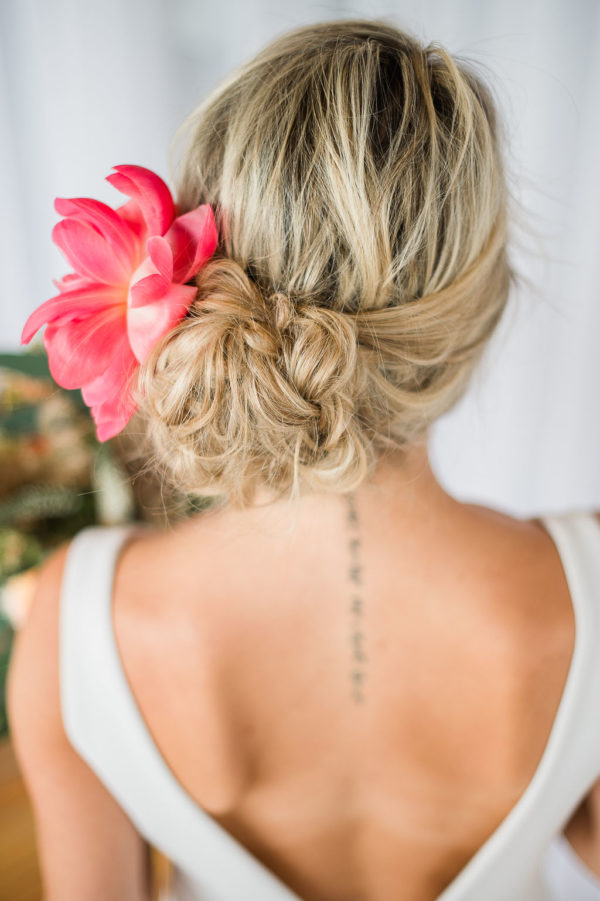 Montreal wedding bride's hair