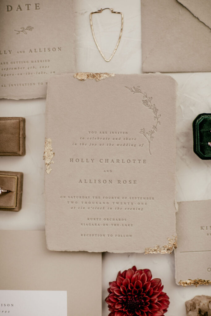 beautiful letterpress luxury wedding invitations