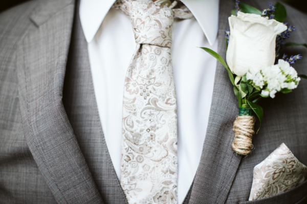 intimate French-style wedding groom