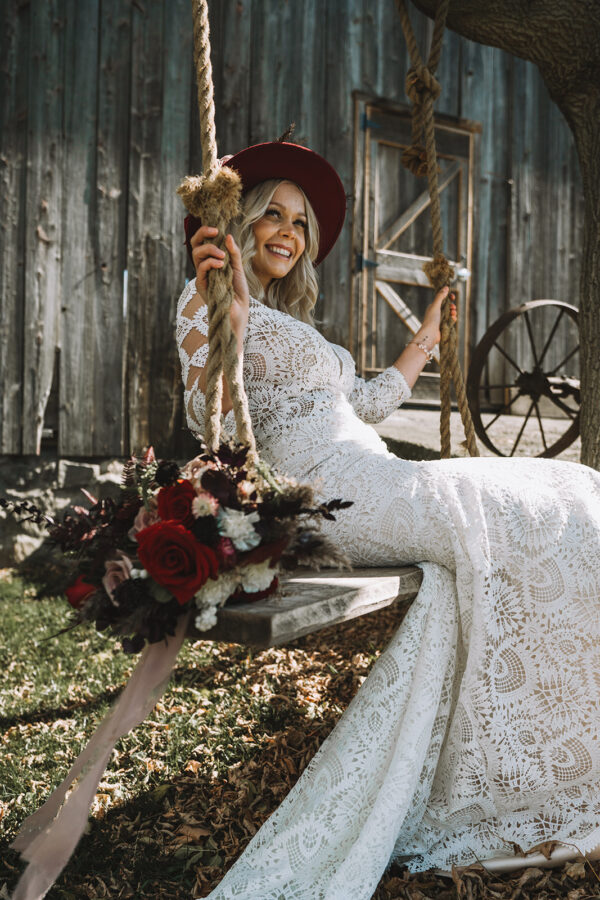 bride in a wedding dress
