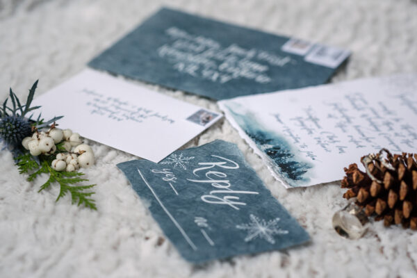winter wedding inspo invitation