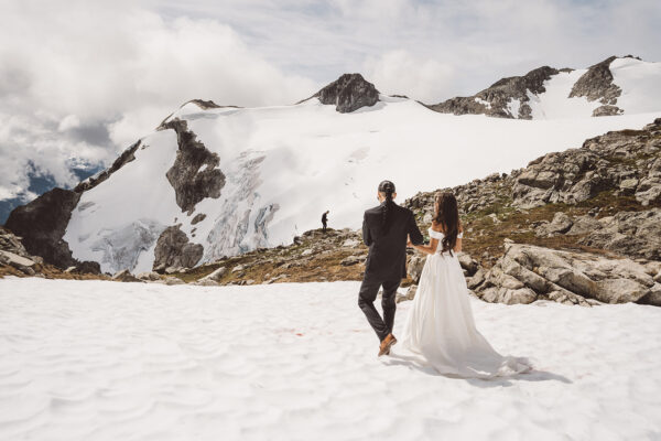 mountaintop bride and groom