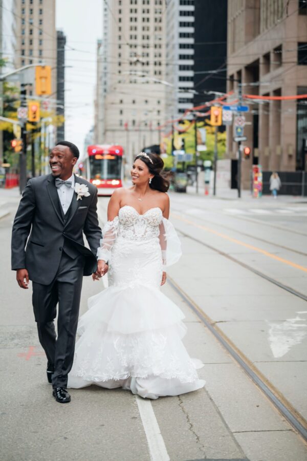 Toronto wedding bride and groom