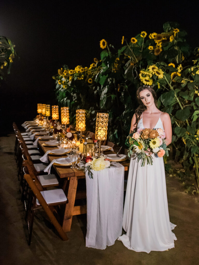 wedding in a sunflower field