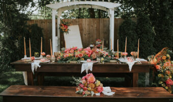 beautiful backyard wedding reception and ceremony