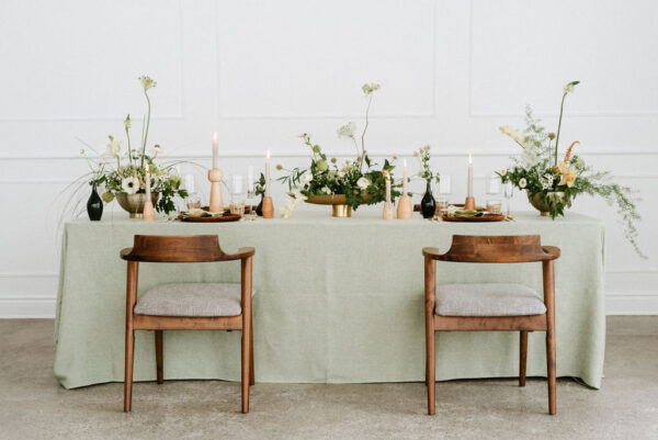 green wedding main table