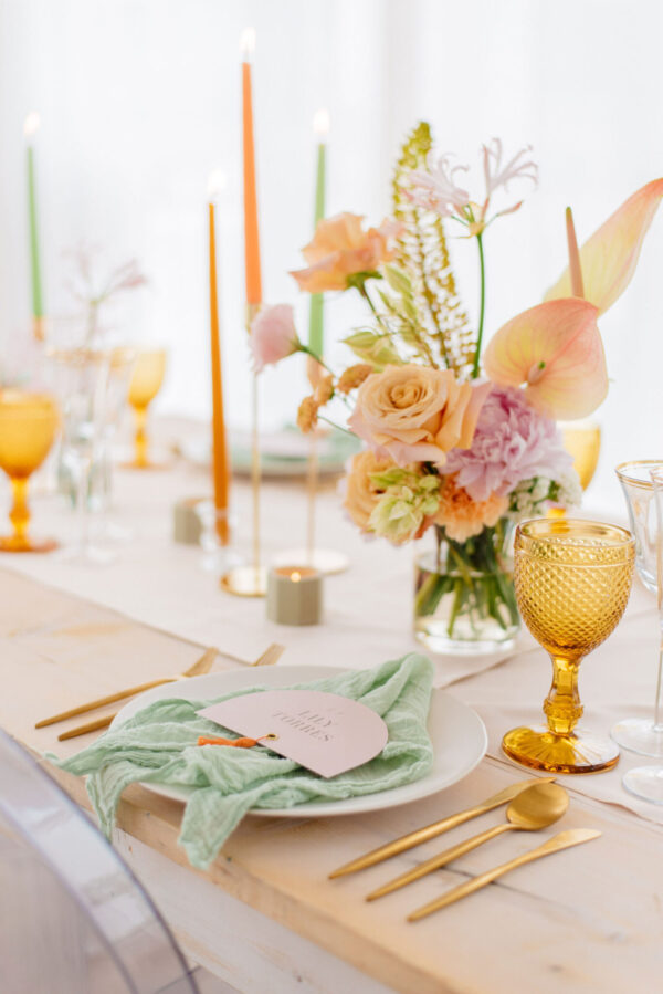 wedding reception table settings