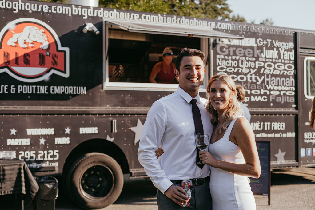 Poutine wedding food truck for wedding rehearsal dinner - epic!