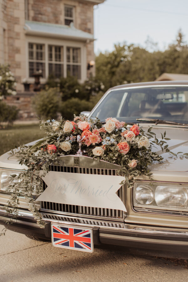 wedding car for bride and groom