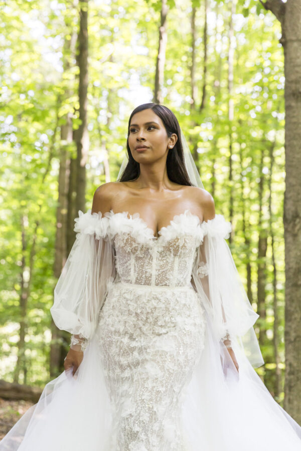 impressive bride in a wedding dress