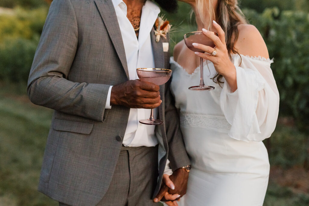 couple at Greenlane Estate Winery for wedding styled shoot by Ariana del Mundo Photography - vineyard wedding