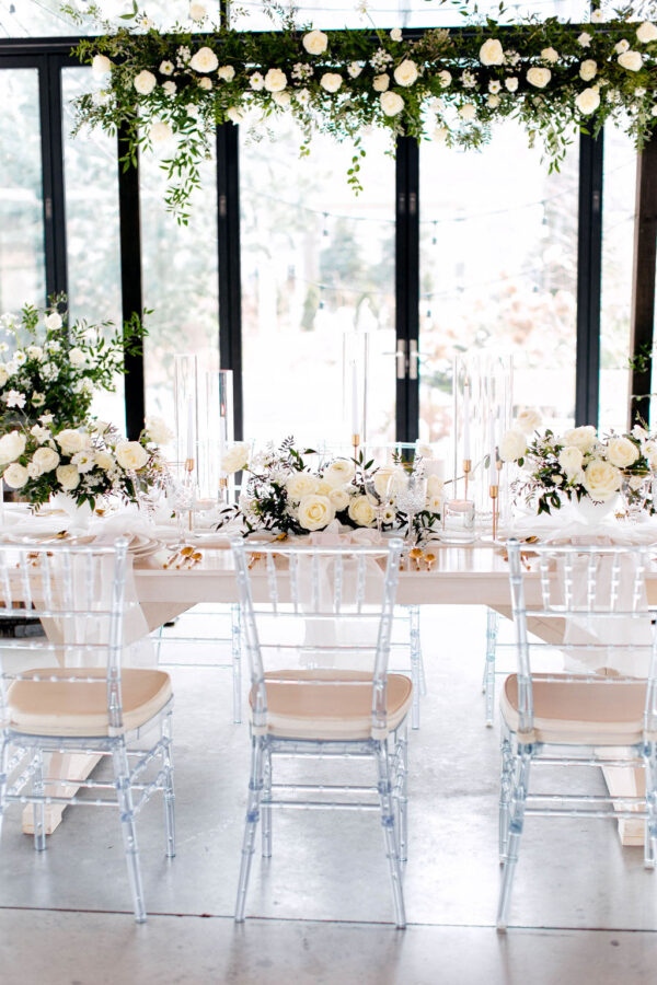white wedding decor