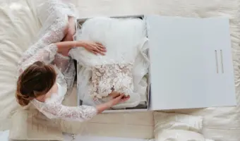 post-wedding checklist put wedding dress in preservation box