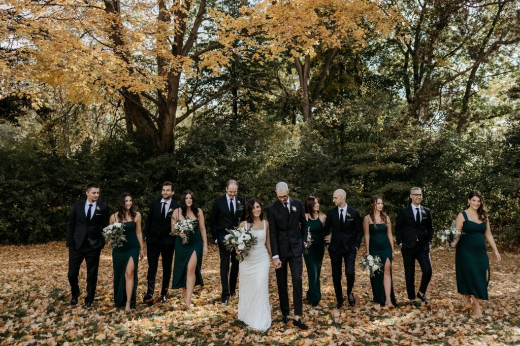 group wedding photo in Harding Waterfront Estate