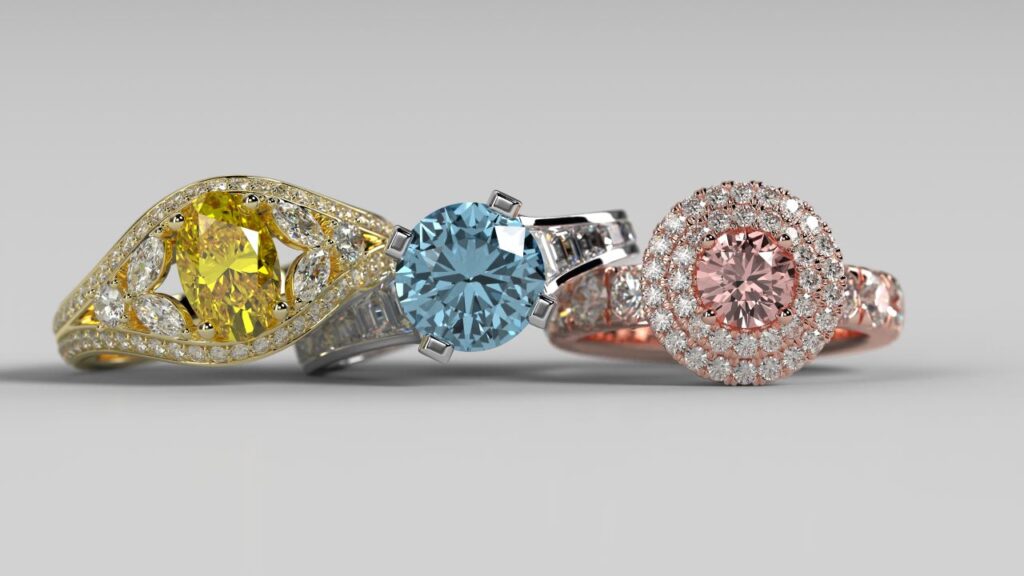 engagement ring - Coloured gemstones