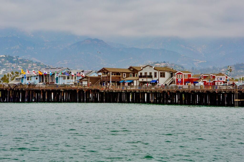 beautiful image of Santa Barbara Harbor for honeymoon trip