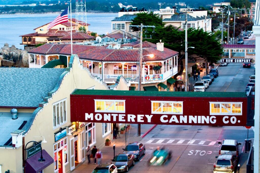 fun times aerial view of Monterey Cannery Row
