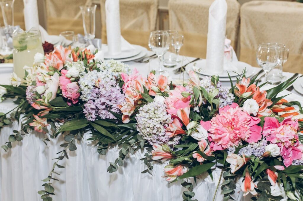 wedding decor stunning floral garland for tables