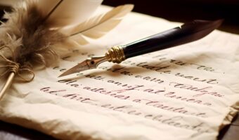 handwritten wedding vow on parchment paper