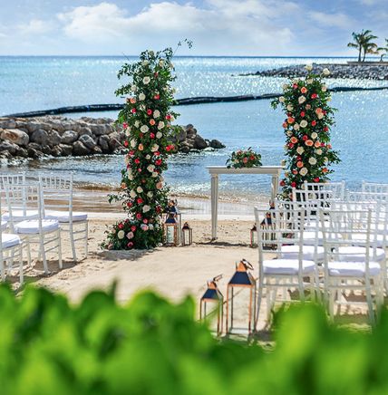 beautiful waterfront wedding ceremony in Cap Cana Dominican Republic. - destination wedding myths debunked
