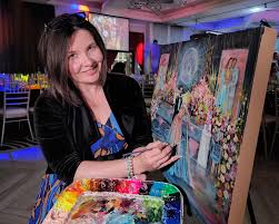 Live Wedding Painter Toronto Olga Pankova Portrait Artist