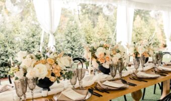 gorgeous wedding table in tent the popular wedding rentals