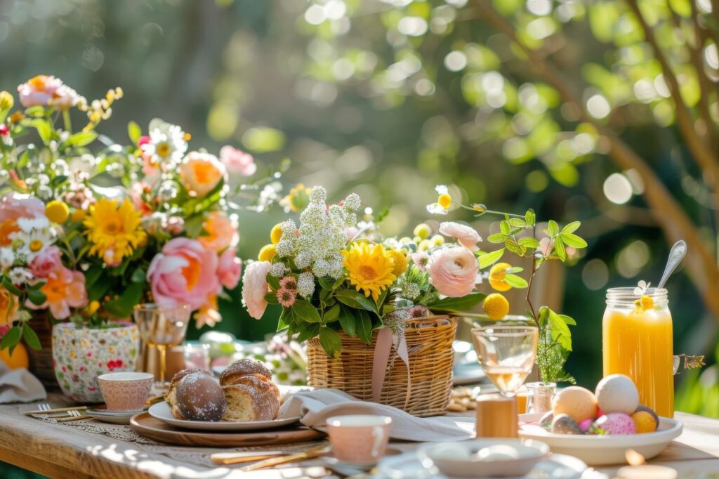 whimsical backyard post-wedding brunch