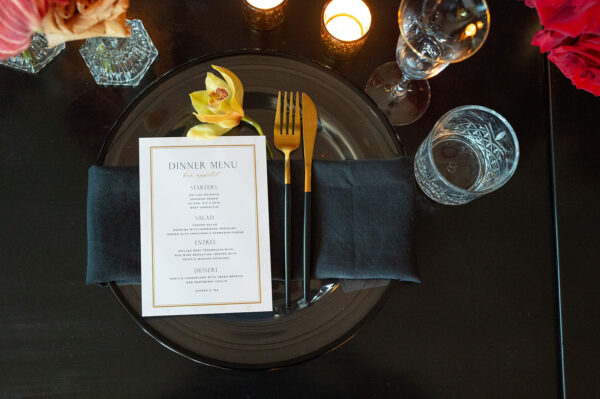 modern styled shoot minimalist table decor