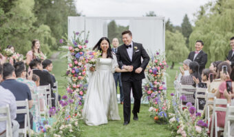 beautiful outdoor summer wedding at Fort Langley Golf Course in Langley, BC