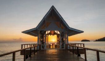 destination wedding over the water serenity chapel Sandals Saint Vincent