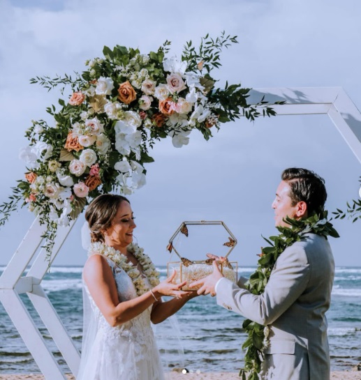 Paradise Monarchs wedding ceremony finale butterfly release