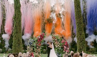 wedding ceremony finale smoke fireworks