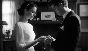 bride and groom sharing an intimate moment for private wedding vows