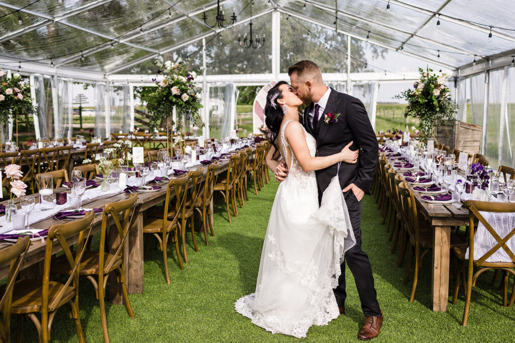 incredible tent wedding venue in Alberta