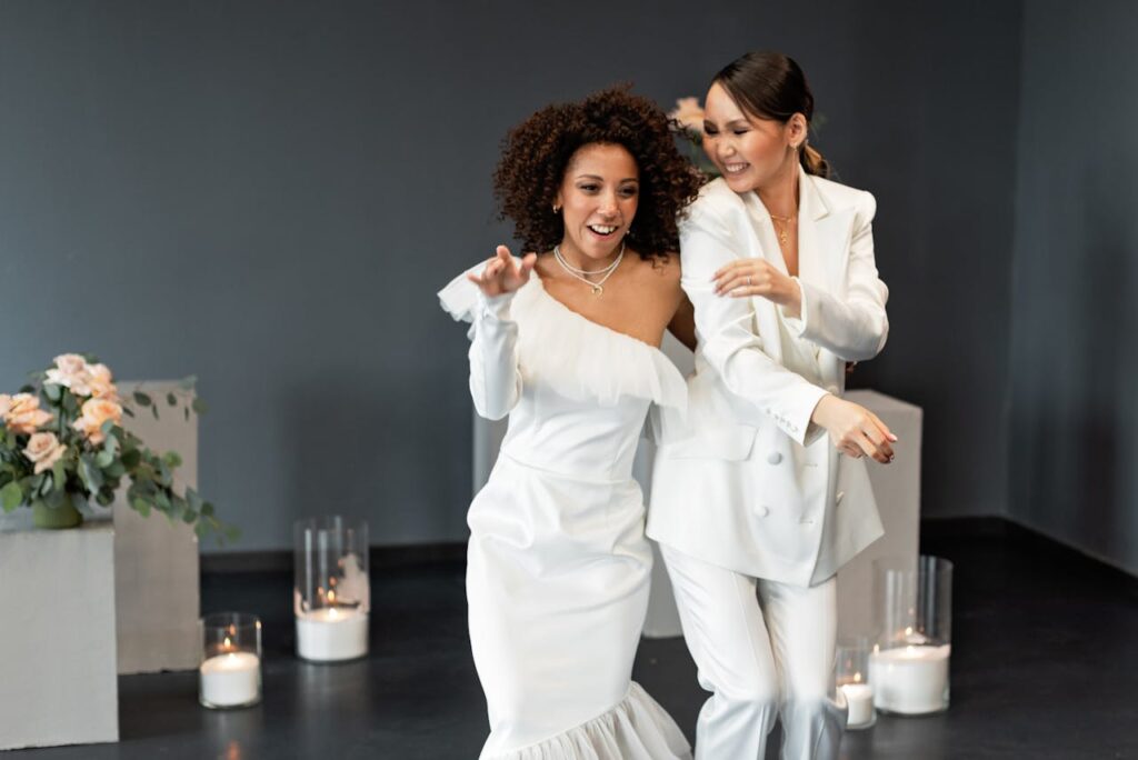 Happy Newlyweds Dancing at the Wedding Reception plan an elopement wedding