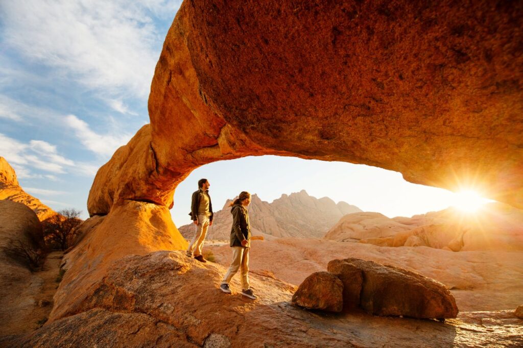 honeymoon couple in Namibia