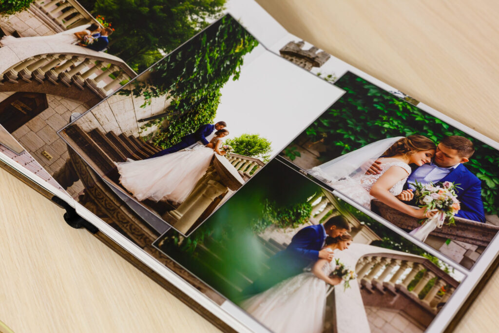 inside pages of wedding album trends Pages of wedding photobook or wedding album on white background