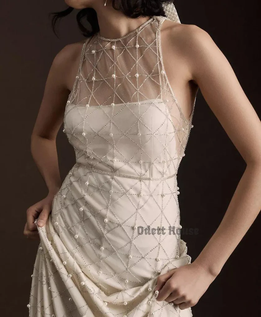 beaded full length wedding dress overlay 