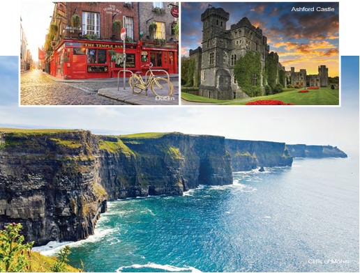 collage of images in Ireland for honeymoons