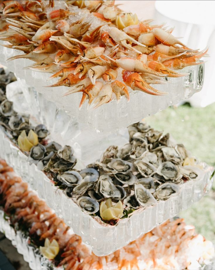 wedding food tower seafood tower