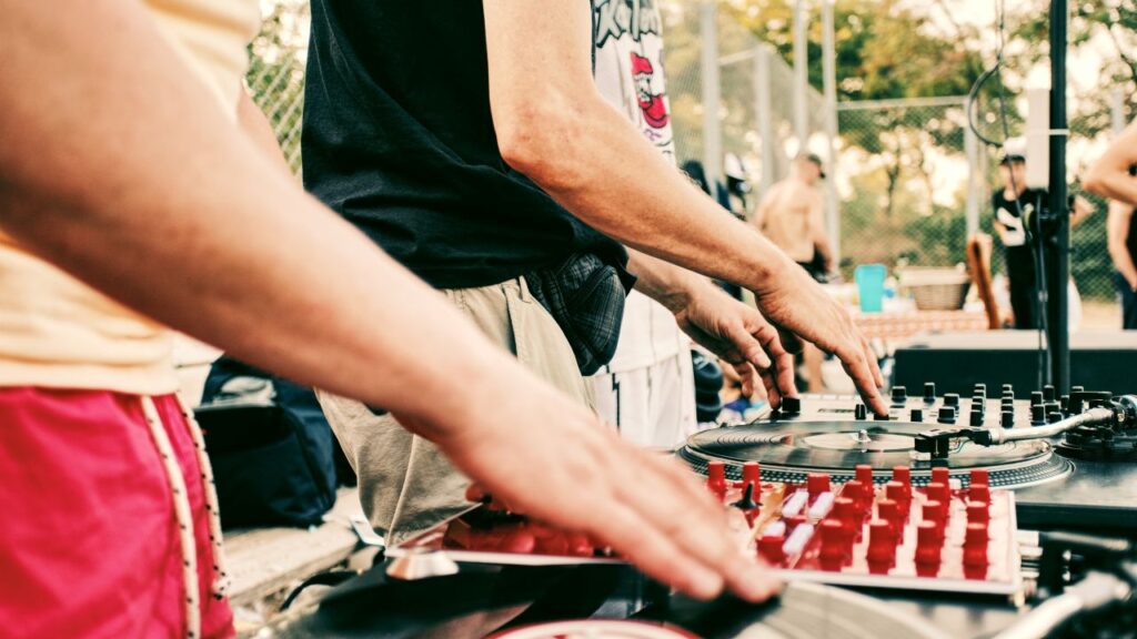 wedding entertainment trends including two DJs battle