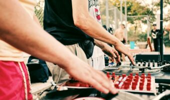wedding entertainment trends including two DJs battle