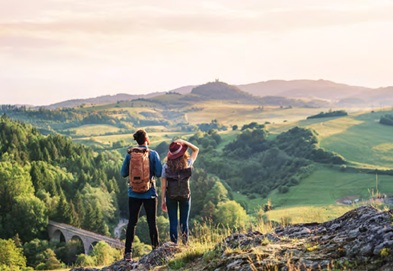 slow travel honeymoon mountain views