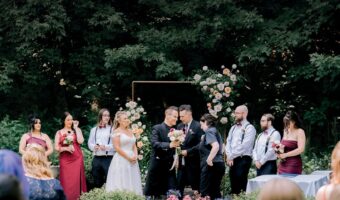 outdoor wedding ceremony officiated by The Marry Men after finding marriage styles