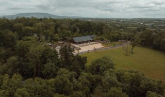 arial view of Drumhierny Woodland Hideaway