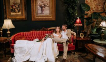 dark and moody wedding inspriation styled shoot at My House nostalgic maximalism editorial wedding