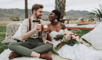 multicultural wedding outside